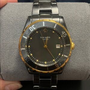 kate spade Seaport Grand - Black and Gold Two-Tone Bracelet Watch